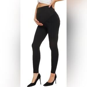 Maternity TAGOO Skinny Black Dress Pants Over the bump Size Medium